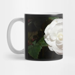 One white begonia flower. Mug